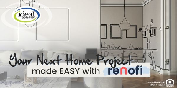 picture of living room with text that reads your next home project made easy with renofi