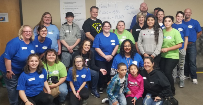 Second Harvest Volunteer night with Ideal CU employees & family