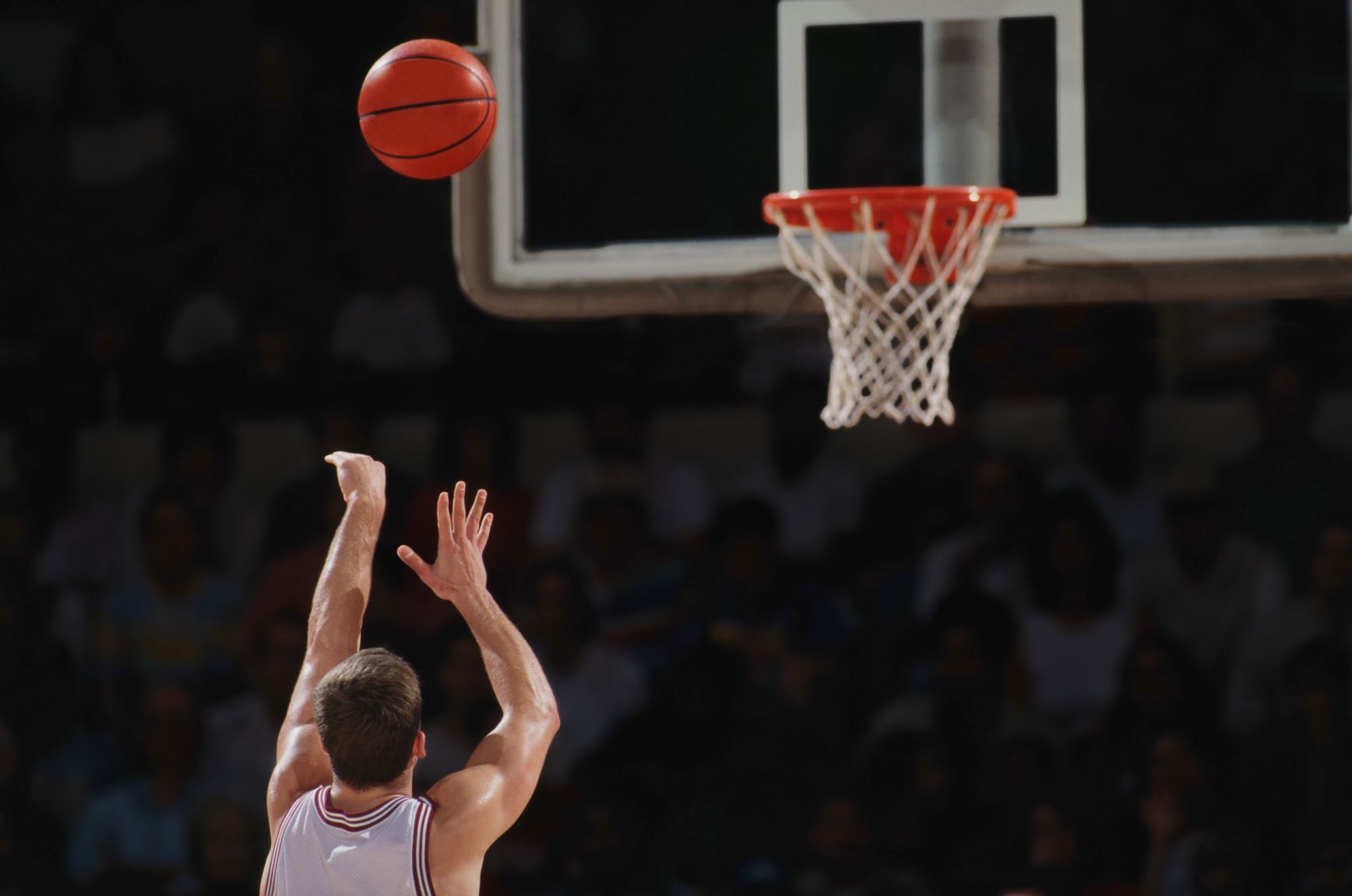 Throwing to the Basket - Basketball Court in the Spotlight